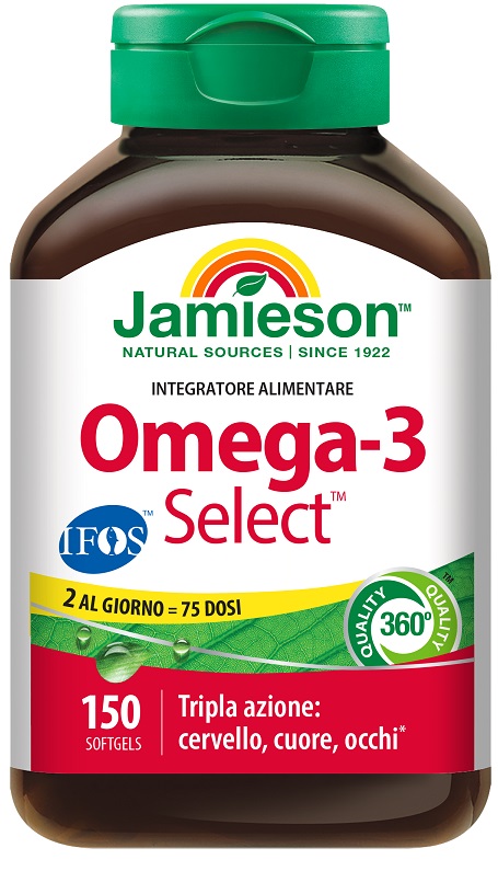 JAMIESON OMEGA 3 SELECT IFOS 150 SOFTGEL SENZA GLUTINE NATURALMENTE PRIVO DI LATTOSIO - Farmacia Murachelli Di Putelli dr. Giovanni