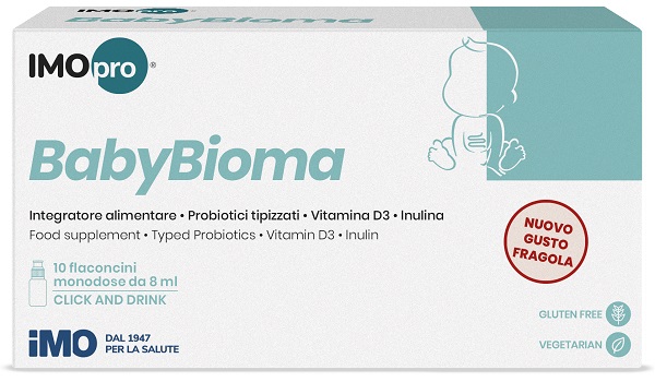 IMOPRO BABYBIOMA FRAGOLA 10 FLACONCINI 8 ML - Farmacia Murachelli Di Putelli dr. Giovanni