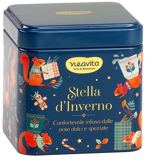 NEAVITA INFUSO STELLA D'INVERNO FILTROSCRIGNO IN BARATTOLINO BLU DI NATALE 5 FILTRI DA 3,5 G - Farmacia Murachelli Di Putelli dr. Giovanni
