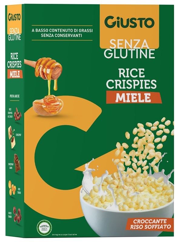 GIUSTO SENZA GLUTINE RICE CRISPIES MIELE 200 G - Farmacia Murachelli Di Putelli dr. Giovanni