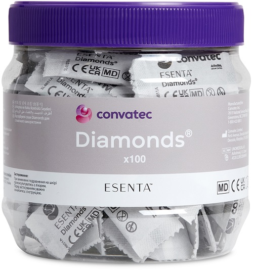 BUSTINE GELIFICANTI ANTIODORE PER STOMIA ESENTA DIAMONDS 100 PEZZI - Farmacia Murachelli Di Putelli dr. Giovanni
