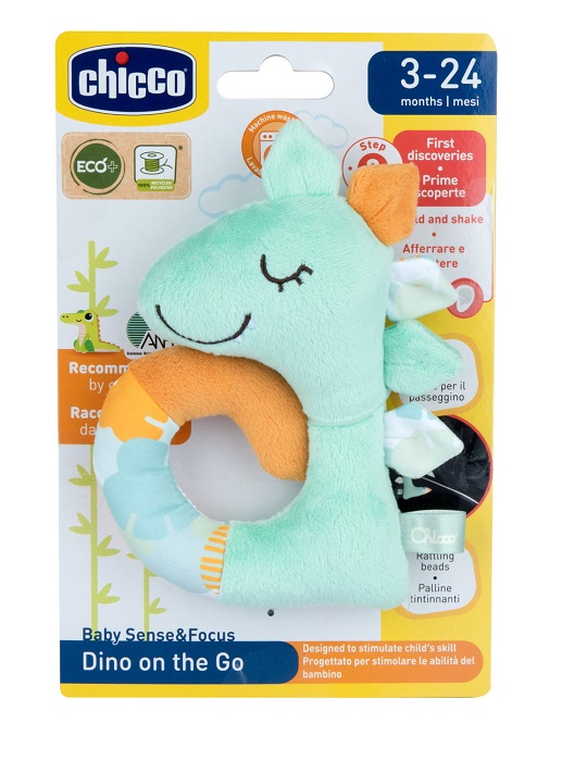 CHICCO GIOCO BABY SENSE&FOCUS TRILLINO SOFT DINOSAURO ECO+ - Farmacia Murachelli Di Putelli dr. Giovanni