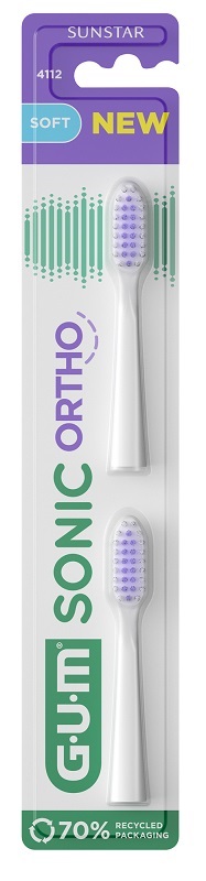 GUM SONIC ORTHO BATTERY TOOTHBRUSH REFILL 2 TESTINE - Farmacia Murachelli Di Putelli dr. Giovanni