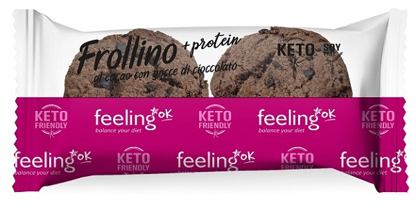 FEELING OK +PROTEIN FROLLINO AL CACAO CON GOCCE DI CIOCCOLATO 50 G - Farmacia Murachelli Di Putelli dr. Giovanni