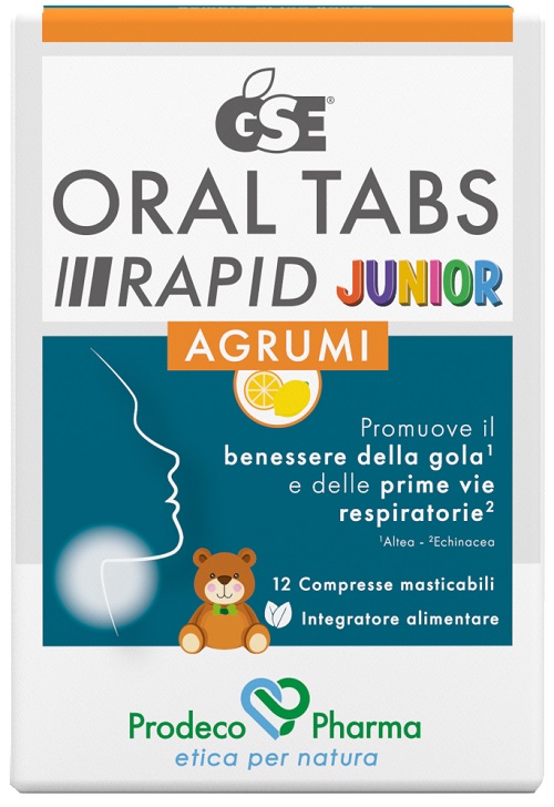 GSE ORAL TABS RAPID JUNIOR 12 COMPRESSE MASTICABILI DA 1,5 G - Farmacia Murachelli Di Putelli dr. Giovanni