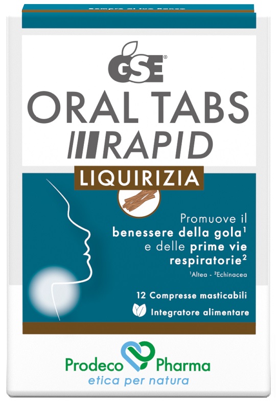 GSE ORAL TABS RAPID LIQUIRIZIA 12 COMPRESSE DA 1,5 G - Farmacia Murachelli Di Putelli dr. Giovanni