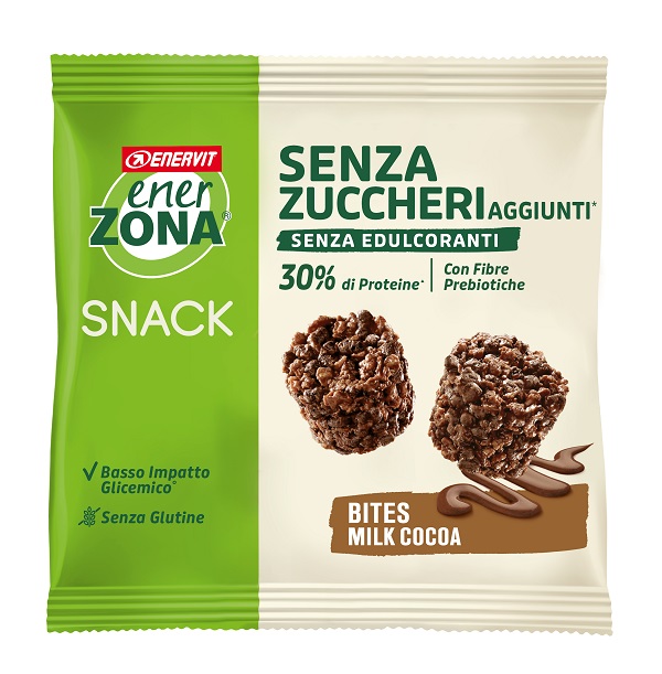 ENERZONA BITES MILK CHOCO SENZA ZUCCHERI AGGIUNTI 24 G - Farmacia Murachelli Di Putelli dr. Giovanni