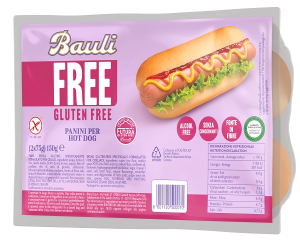 BAULI FREE PANINI HOT DOG 2 PEZZI DA 75 G - Farmacia Murachelli Di Putelli dr. Giovanni