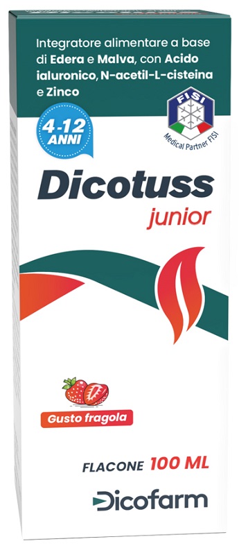 DICOTUSS JUNIOR GUSTO FRAGOLA 100 ML - Farmacia Murachelli Di Putelli dr. Giovanni