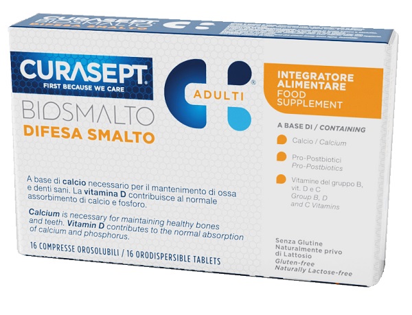 CURASEPT BIOSMALTO DIFESA SMALTO ADULTI 16 COMPRESSE OROSOLUBILI - Farmacia Murachelli Di Putelli dr. Giovanni