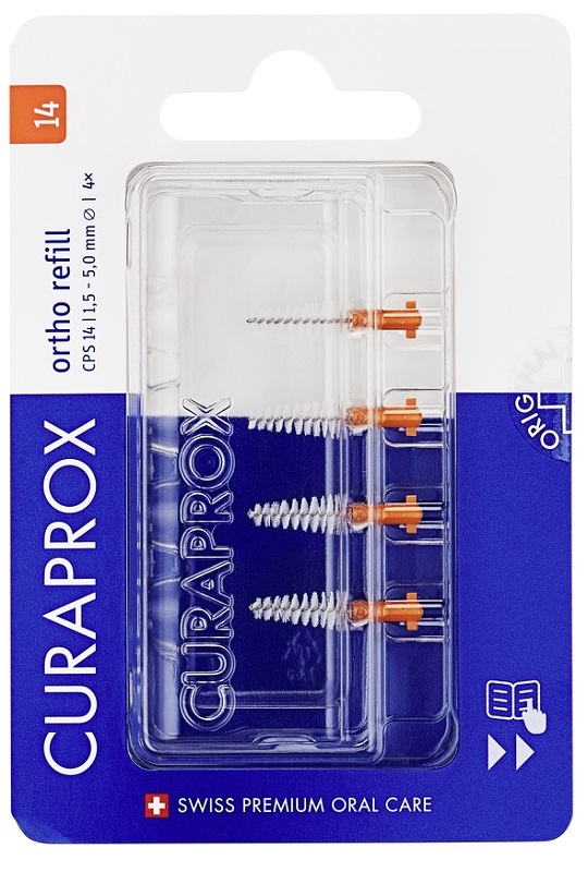 CURAPROX CPS 14 ORTHO REFILL ARANCIONI 4 SCOVOLINI - Farmacia Murachelli Di Putelli dr. Giovanni