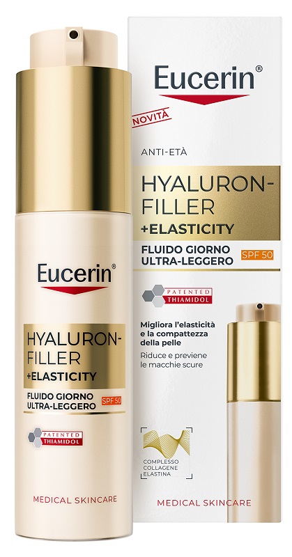 EUCERIN HYALURON FILLER + ELASTICITY FLUIDO GIORNO ULTRA LEGGERO SPF50 50 ML - Farmacia Murachelli Di Putelli dr. Giovanni