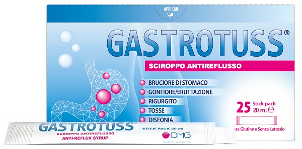 GASTROTUSS 25 STICK PACK DA 20 ML SCIROPPO ANTIREFLUSSO - Farmacia Murachelli Di Putelli dr. Giovanni