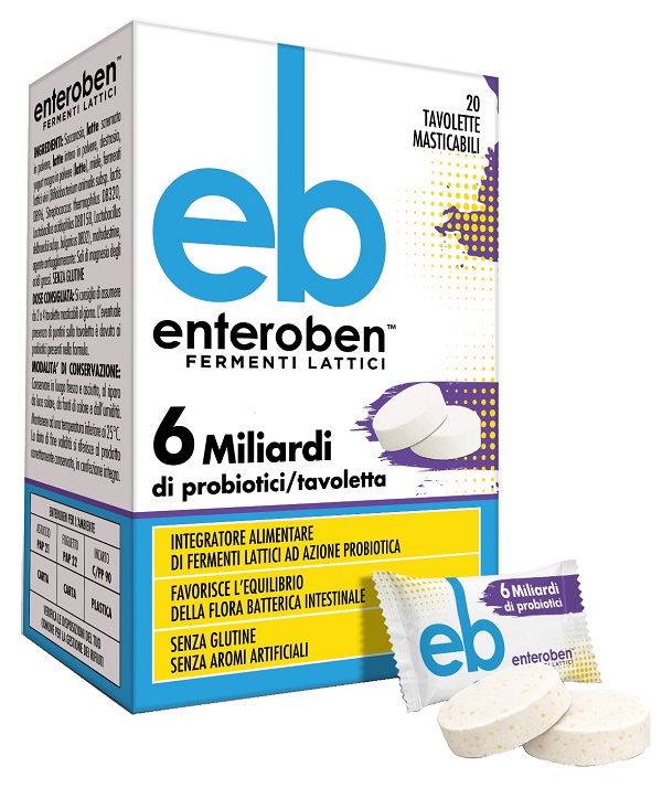 ENTEROBEN 6 MILIARDI 20 TAVOLETTE MASTICABILI - Farmacia Murachelli Di Putelli dr. Giovanni