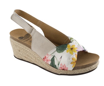 MINDY SUEDE+TEXTILE WOMENS BONE/FLOWER FANTASY 37 - Farmacia Murachelli Di Putelli dr. Giovanni