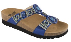 BOGOTA' WEDGE SATIN+BEADS WOMENS BLUE 37 - Farmacia Murachelli Di Putelli dr. Giovanni