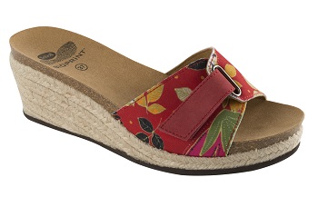 MALTESINA TEXTILE+SUEDE WOMENS RED/FLOWER FANTASY 38 - Farmacia Murachelli Di Putelli dr. Giovanni