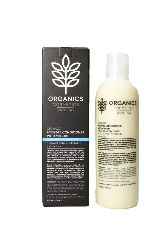 ORGANICS COSMETICS HYDRATE CONDITIONER WITH YOGURT AND LAVENDER 250 ML - Farmacia Murachelli Di Putelli dr. Giovanni