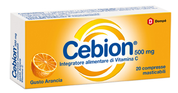 CEBION MASTICABILE ARANCIA VITAMINA C 500 MG 20 COMPRESSE - Farmacia Murachelli Di Putelli dr. Giovanni