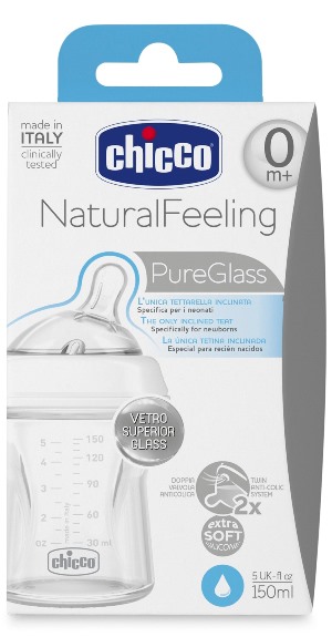 CHICCO BIBERON NATURALFEELING VETRO 0M+ 150 ML - Farmacia Murachelli Di Putelli dr. Giovanni