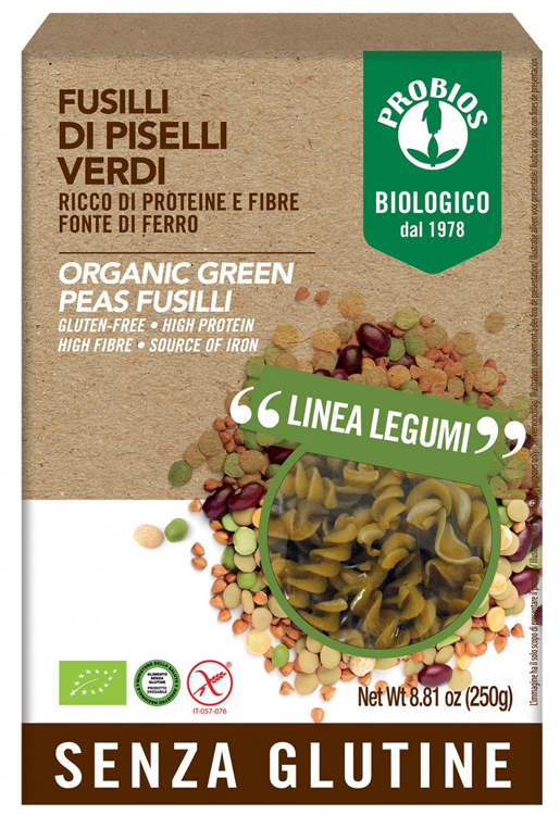 PROBIOS SPECIALITA' DI PISELLI VERDI FUSILLI 250 G - Farmacia Murachelli Di Putelli dr. Giovanni