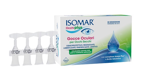 ISOMAR OCCHI PLUS GOCCE OCULARI PER OCCHI SECCHI ALL'ACIDO IALURONICO 0,25% 30 FLACONCINI MONODOSE - Farmacia Murachelli Di Putelli dr. Giovanni