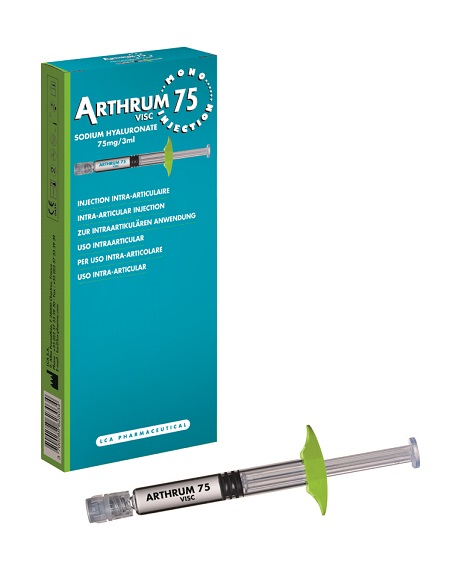 SIRINGA INTRA-ARTICOLARE ARTHRUM VISC 75 MONO INJECTION ACIDO IALURONICO 3 ML - Farmacia Murachelli Di Putelli dr. Giovanni