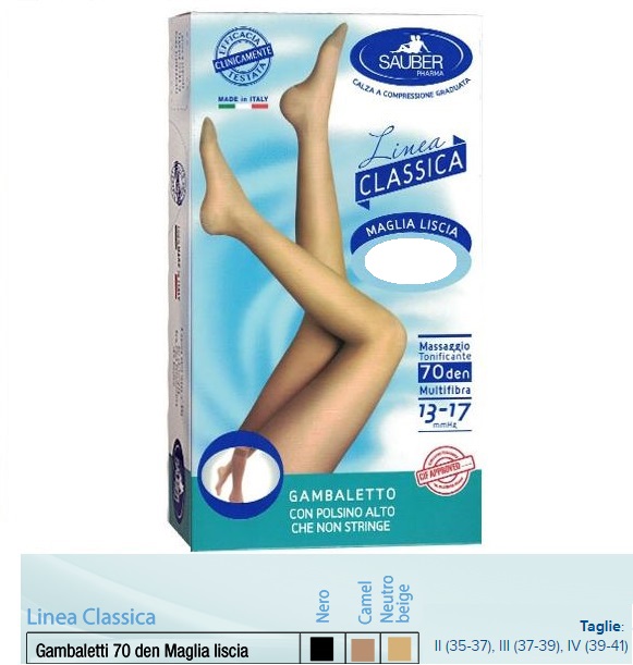 SAUBER GAMBALETTO MAGLIA LISCIA 140 DENARI CAMEL 2 - Farmacia Murachelli Di Putelli dr. Giovanni