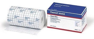 FASCIA AUTOADESIVA IPOALLERGENICA FIXOMULL STRETCH PER FISSAGGIO CATETERI M 10 X 10 CM - Farmacia Murachelli Di Putelli dr. Giovanni