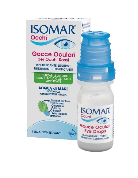 ISOMAR OCCHI GOCCE OCULARI ALL'ACIDO IALURONICO 0,20% 10 ML SENZA CONSERVANTI - Farmacia Murachelli Di Putelli dr. Giovanni