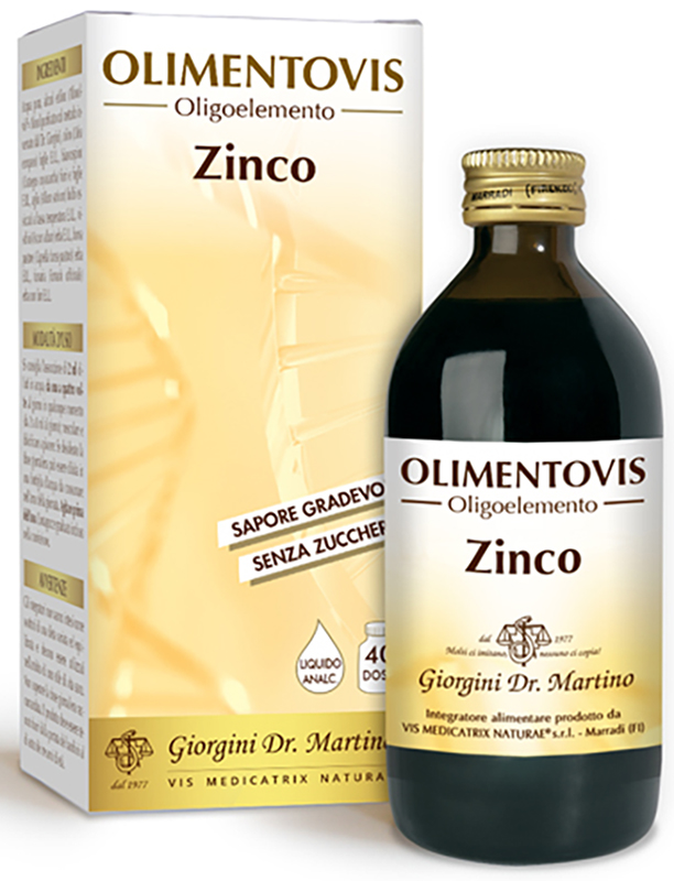 OLIMENTOVIS OLIGOELEMENTO ZINCO LIQUIDO ANALCOLICO SENZA ZUCCHERI 200 ML 40 DOSI - Farmacia Murachelli Di Putelli dr. Giovanni