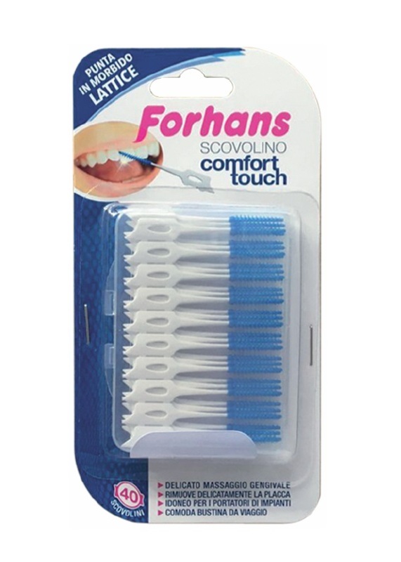 FORHANS SCOVOLINO COMFORT TOUCH PUNTA IN LATTICE 40 PEZZI - Farmacia Murachelli Di Putelli dr. Giovanni