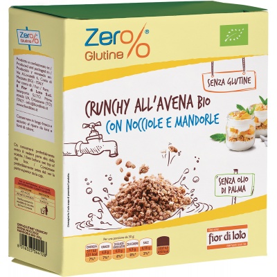 ZERO% GLUTINE CRUNCHY ALL'AVENA MANDORLE E NOCCIOLA SENZA GLUTINE 375 G - Farmacia Murachelli Di Putelli dr. Giovanni