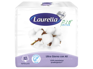 ASSORBENTE LAURELLA IN COTONE ULTRA GIORNO CON ALI 12 PEZZI - Farmacia Murachelli Di Putelli dr. Giovanni