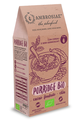 AMBROSIAE PORRIDGE BIO CACAO FONDENTE CHIA 250 G - Farmacia Murachelli Di Putelli dr. Giovanni