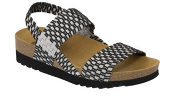 CALZATURA KAORY SANDAL ELASTIC WOMENS BLACK/SILVER 35 TOMAIA ELASTICO FODERA TOMAIA SFODERATO SOTTOPIEDE MICROFIBRA EVA CALZATA F COLLEZIONE 2018 - Farmacia Murachelli Di Putelli dr. Giovanni