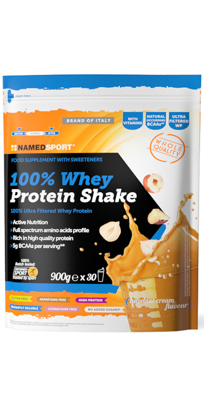 100% WHEY PROTEIN SHAKE HAZELNUT CREAM 900 G - Farmacia Murachelli Di Putelli dr. Giovanni