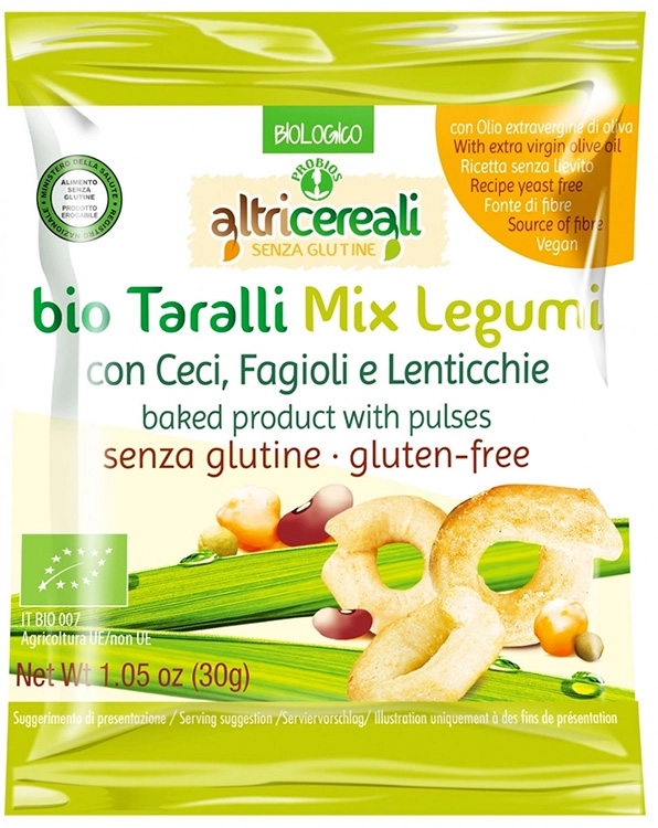 ALTRICEREALI TARALLI MIX LEGUMI 30 G - Farmacia Murachelli Di Putelli dr. Giovanni