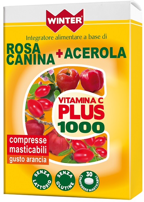 WINTER VITAMINA C PLUS 1000 ROSA CANINA + ACEROLA 30 COMPRESSE MASTICABILI - Farmacia Murachelli Di Putelli dr. Giovanni