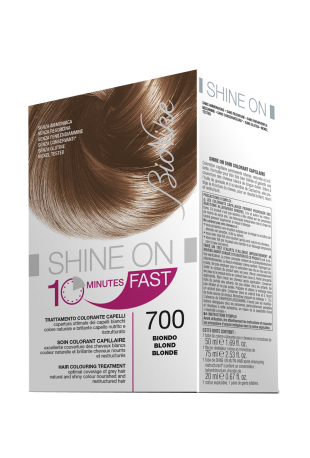 BIONIKE SHINE ON FAST TRATTAMENTO COLORANTE CAPELLI BIONDO 700 FLACONE 60 ML + TUBO 60 ML - Farmacia Murachelli Di Putelli dr. Giovanni