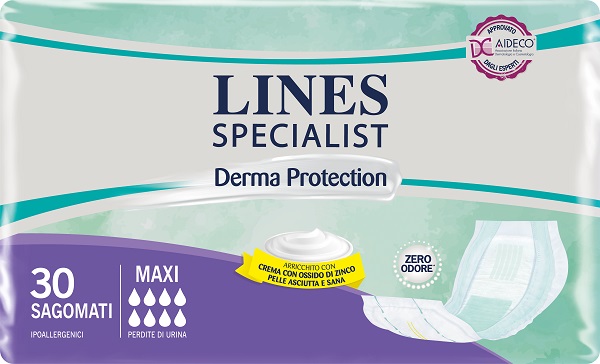 LINES SPECIALIST DERM PANNOLONE SAGOMATO MAXI 30 PEZZI - Farmacia Murachelli Di Putelli dr. Giovanni