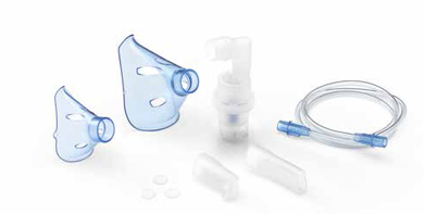 SOFFIO CUBE KIT ACCESSORI RICAMBIO CON AMPOLLA, BOCCAGLIO E FOCELLA NASALE, MASCHERA PEDIATRICA E ADULTI, TUBELLO E FILTRI DI RICAMBIO E BORSA PORTA ACCESSORI - Farmacia Murachelli Di Putelli dr. Giovanni