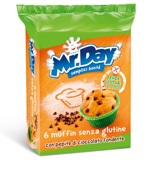 MR DAY MUFFIN SENZA GLUTINE CON PEPITE DI CIOCCOLATO FONDENTE 6 X 42 G - Farmacia Murachelli Di Putelli dr. Giovanni
