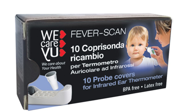 COPPELLE RICAMBIO PER TERMOMETRO INFRAROSSI WECAREYU FEVER-SCAN 10 PEZZI - Farmacia Murachelli Di Putelli dr. Giovanni