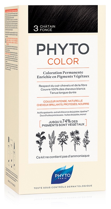 PHYTOCOLOR 3 CASTANO SCURO 1 LATTE + 1 CREMA + 1 MASCHERA + 1 PAIO DI GUANTI - Farmacia Murachelli Di Putelli dr. Giovanni