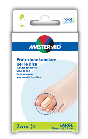 PROTEZIONE TUBOLARE IN GEL MASTER-AID FOOTCARE ELASTICIZZATO LARGE 7,5 CM 20 MM 2 PEZZI C5 - Farmacia Murachelli Di Putelli dr. Giovanni