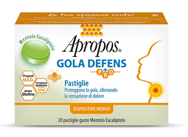 APROPOS GOLA DEFENS PRO 20 PASTIGLIE MENTOLO EUCALIPTO - Farmacia Murachelli Di Putelli dr. Giovanni