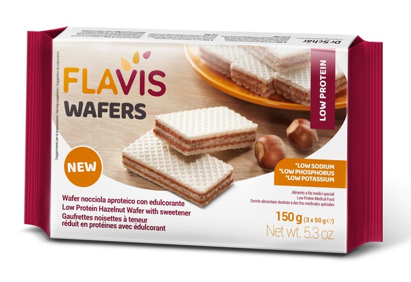 FLAVIS WAFERS NOCCIOLA APROTEICO 3 PORZIONI DA 50 G - Farmacia Murachelli Di Putelli dr. Giovanni