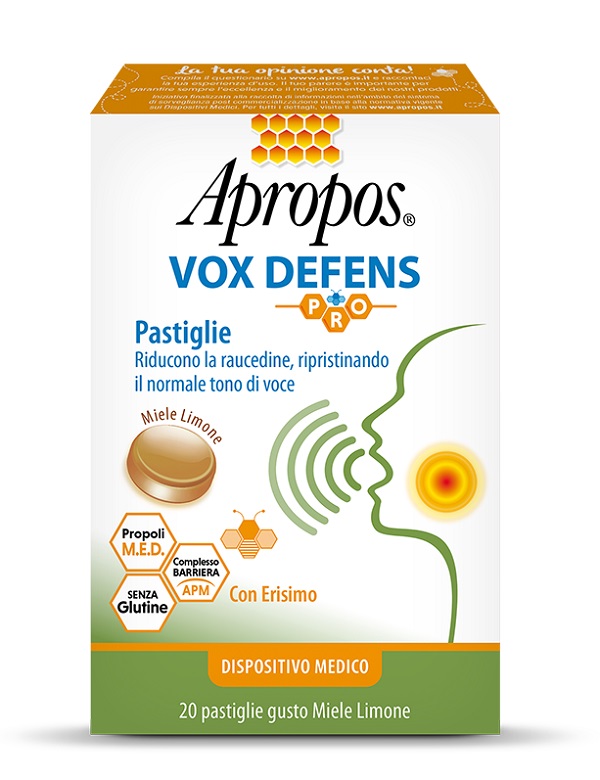 APROPOS VOX DEFENS PRO MIELE LIMONE 20 PASTIGLIE - Farmacia Murachelli Di Putelli dr. Giovanni