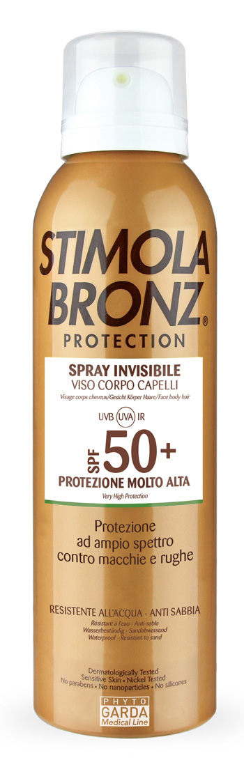 STIMOLABRONZ PROTECTION SPF50+ SPRAY INVISIBILE VISO CORPO CAPELLI 150 ML - Farmacia Murachelli Di Putelli dr. Giovanni